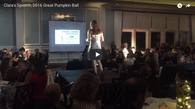 Clara's Speech, 2016 Great Pumpkin Ball